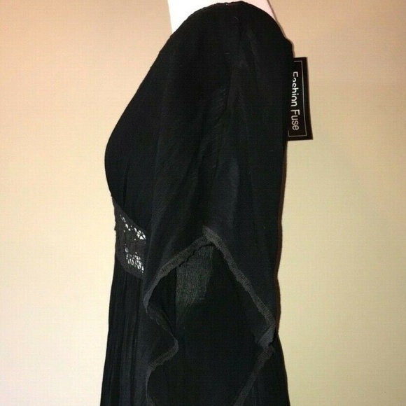 Woman's Boutique Black Swim Suit Cover Up Dress Small New - Picture 4 of 6